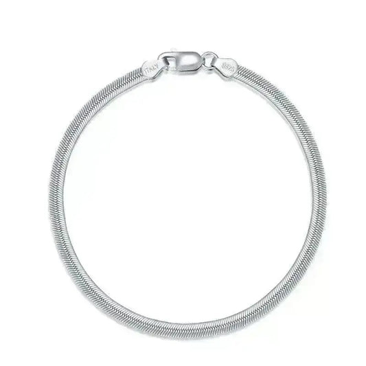 Bracelet 925 Sterling Silver Herringbone