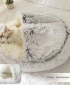 Dog And Cat Bed Winter Round Plush - Plenory