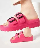 Fashion Double Buckle Slippers