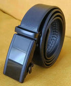 Microfiber Leather Belt For Men BLACK