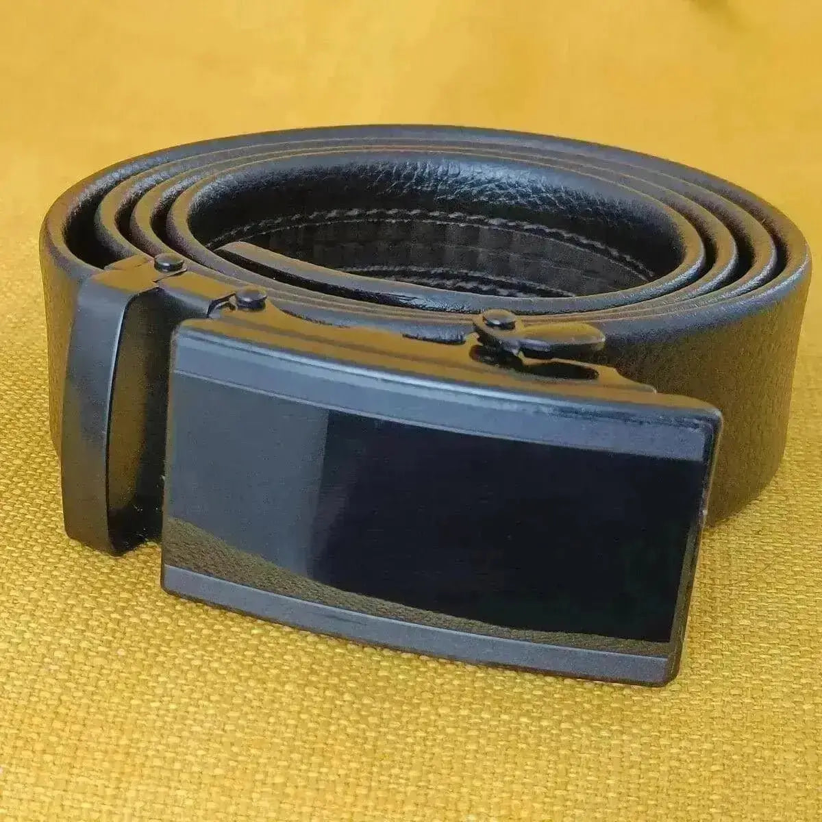 Microfiber Leather Belt For Men BLACK