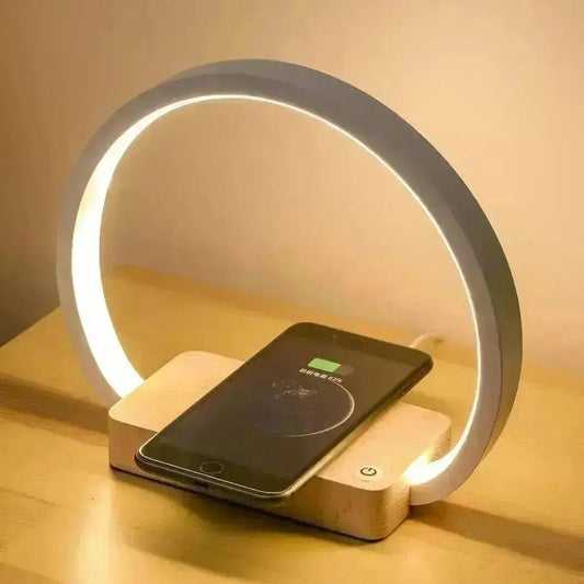 LuminoCharge: Elegant Wireless Desk Lamp