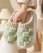Plaid Plush Slippers Women