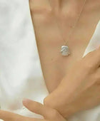 Square Baroque Pearl Couple Pendant Necklace